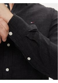 TOMMY HILFIGER - Tommy Hilfiger Koszula MW0MW34602 Czarny Regular Fit. Kolor: czarny. Materiał: len