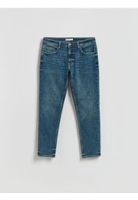Reserved - Jeansy slim z efektem sprania - indigo jeans #1