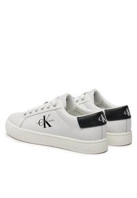 Calvin Klein Jeans Sneakersy Classic Cupsole Laceup Low Lth YM0YM00491 Biały. Kolor: biały. Materiał: skóra #4