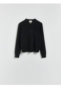 Reserved - Sweter z kaszmiru - czarny. Kolor: czarny. Materiał: kaszmir #1