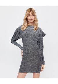 ISABEL MARANT - Srebrna sukienka mini Waden. Kolor: srebrny. Materiał: materiał. Typ sukienki: dopasowane. Długość: mini #1