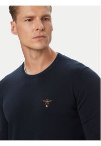 Aeronautica Militare Sweter 262MA1631UL00506 Granatowy Regular Fit. Kolor: niebieski. Materiał: bawełna #4