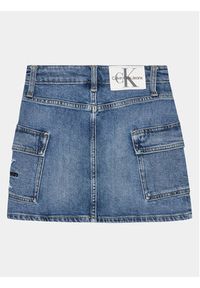 Calvin Klein Jeans Spódnica jeansowa Authentic IG0IG02385 Niebieski Regular Fit. Kolor: niebieski. Materiał: bawełna