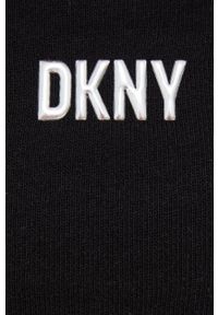 DKNY - Dkny biustonosz sportowy kolor czarny. Kolor: czarny. Materiał: materiał. Wzór: aplikacja #4