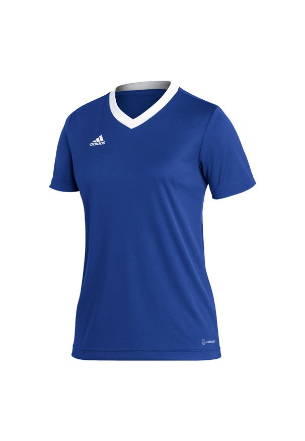Koszulka piłkarska damska Adidas Entrada 22 Jersey. Kolor: niebieski. Materiał: jersey. Sport: piłka nożna