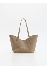 Reserved - Torebka shopper - ciemnobrązowy. Kolor: brązowy. Materiał: skórzane #1