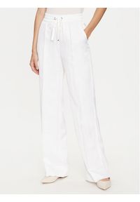 BOSS - Boss Spodnie materiałowe Tabuta 50515737 Biały Relaxed Fit. Kolor: biały. Materiał: len, wiskoza