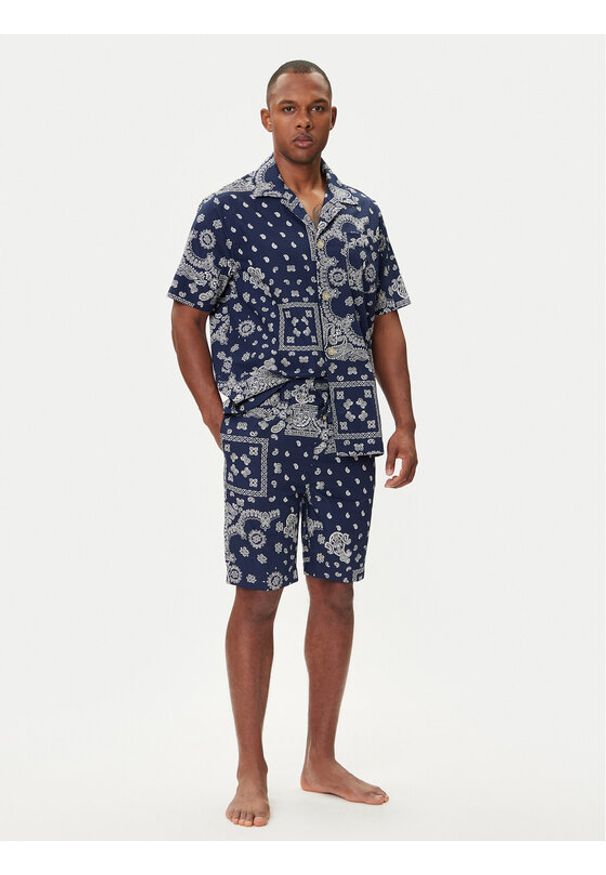 Polo Ralph Lauren Piżama 714899503019 Granatowy Regular Fit. Kolor: niebieski. Materiał: bawełna