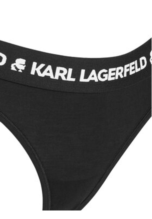 Karl Lagerfeld - KARL LAGERFELD Stringi A1W47008 Czarny. Kolor: czarny. Materiał: lyocell