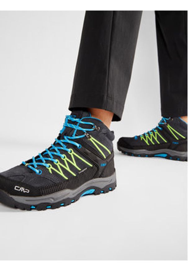 CMP Trekkingi Kids Rigel Mid Trekking Shoes Wp 3Q12944J Czarny. Kolor: czarny. Materiał: zamsz, skóra. Sport: turystyka piesza