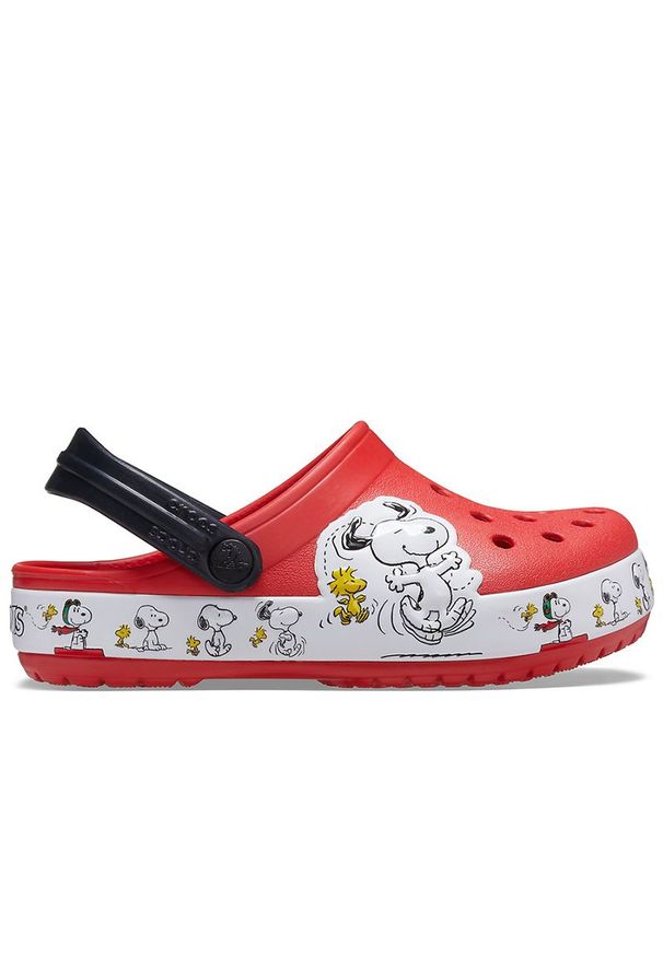 Crocs Fun Lab Snoopy Woodstock Clog > 206176-8C1. Materiał: materiał. Wzór: aplikacja. Styl: wakacyjny