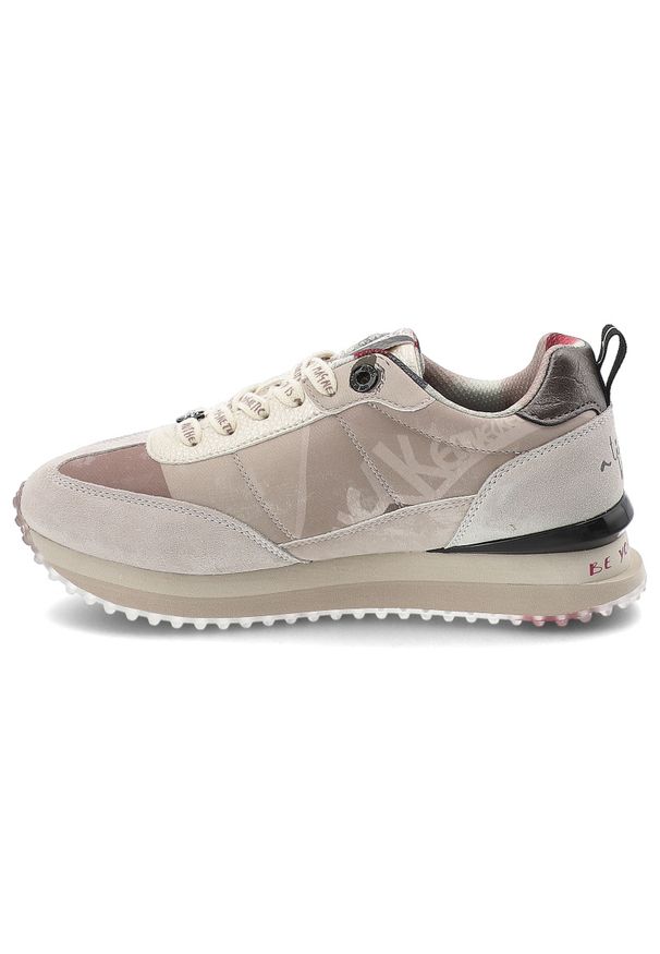 Sneakersy damskie Anekke, ze skóry naturalnej zamszowej sznurowanie lekka podeszwa sportowy styl casual, białe, 42370-482. Okazja: na co dzień. Zapięcie: sznurówki. Kolor: biały. Materiał: zamsz, skóra. Szerokość cholewki: normalna. Wzór: aplikacja