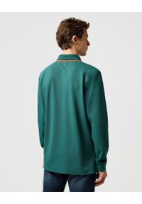 Wrangler - MESKA KOSZULKA POLO WRANGLER LS POLO SHIRT BISTRO GREEN 112371507. Typ kołnierza: polo #4