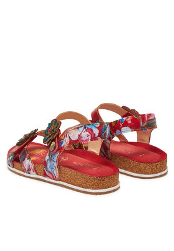 Laura Vita Sandały Brcyano 12 Czerwony. Kolor: czerwony. Materiał: skóra