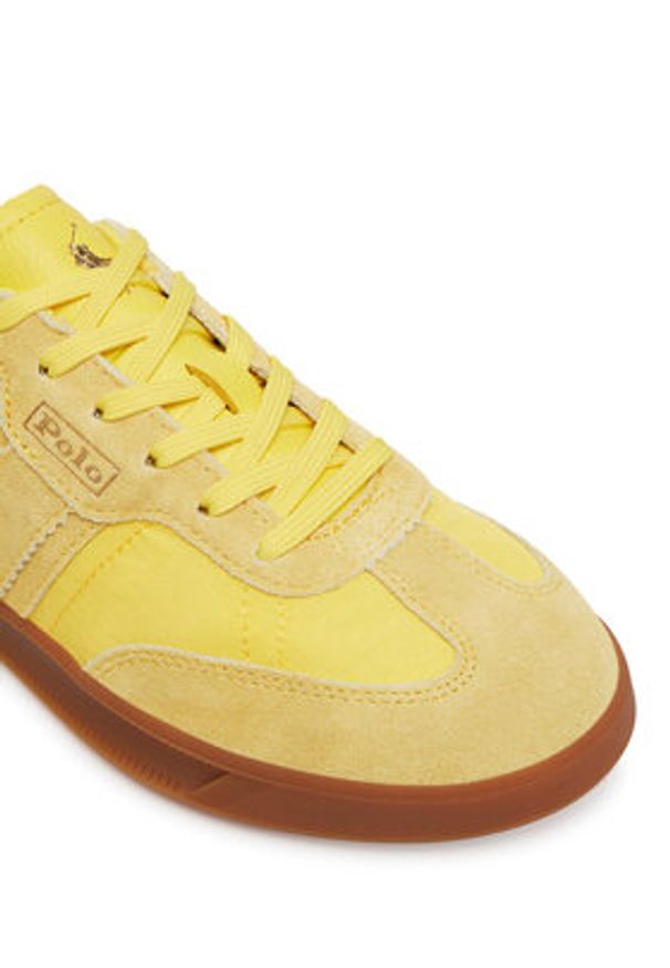 Polo Ralph Lauren Sneakersy 804P04919004 Żółty. Kolor: żółty. Materiał: skóra, zamsz