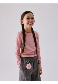 Reserved - Gładka koszulka - różowy. Kolor: różowy. Materiał: bawełna. Wzór: gładki