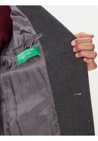 United Colors of Benetton - United Colors Of Benetton Płaszcz wełniany 2X59UN05M Szary Regular Fit. Kolor: szary. Materiał: wełna, syntetyk #7