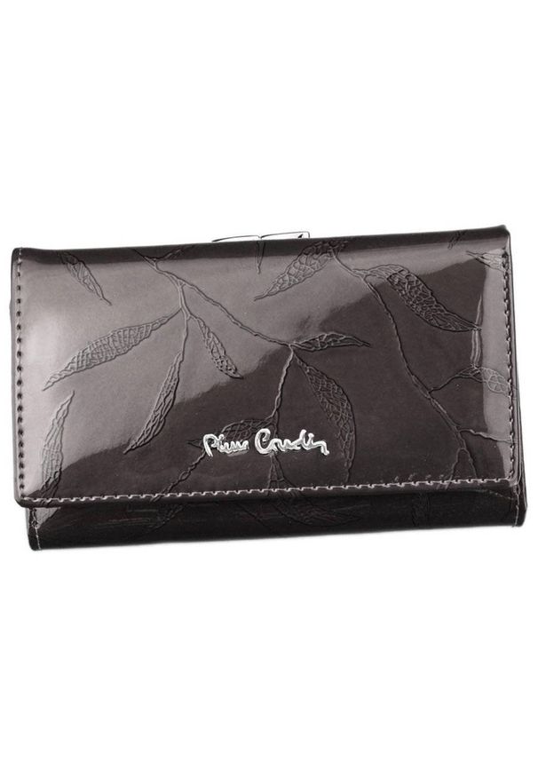 Portfel damski Pierre Cardin 02 LEAF 108 POPIEL. Materiał: skóra. Wzór: aplikacja