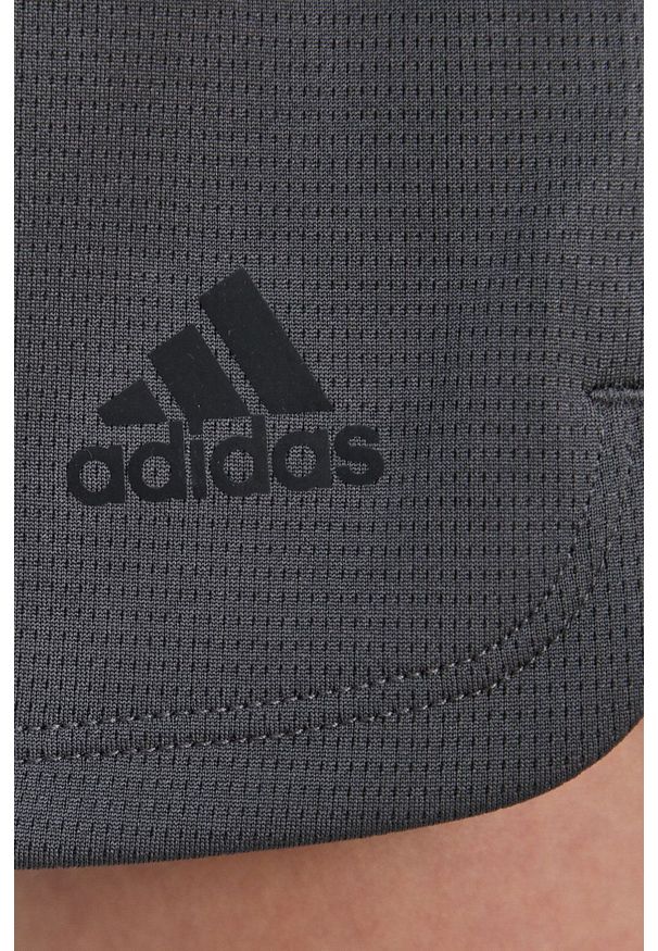 adidas Performance Szorty GC7832 damskie kolor szary gładkie high waist. Okazja: na co dzień. Stan: podwyższony. Kolor: szary. Materiał: materiał, dzianina. Wzór: gładki. Styl: casual