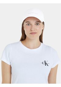 Calvin Klein Jeans Czapka z daszkiem Institutional Cap K60K608849 Biały. Kolor: biały. Materiał: materiał