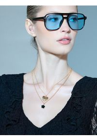 Sinsay - Naszyjnik z zawieszką w kształcie serca - złoty. Materiał: złote. Kolor: złoty #1