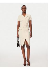Rinascimento Sukienka koktajlowa CFC0127893003 Beżowy Slim Fit. Kolor: beżowy. Materiał: syntetyk. Styl: wizytowy #3
