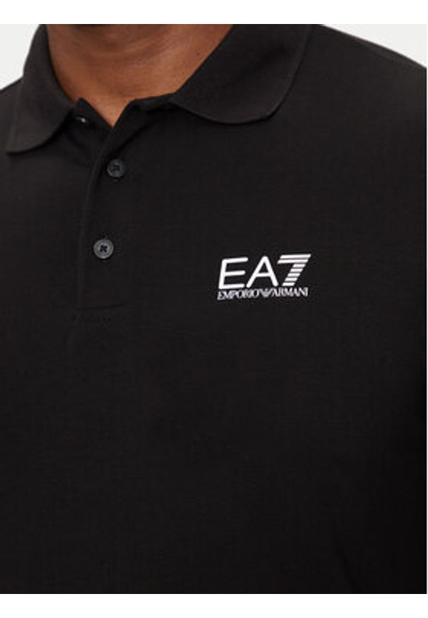 EA7 Emporio Armani Polo 8NPF14 PJVQZ 1200 Czarny Regular Fit. Typ kołnierza: polo. Kolor: czarny. Materiał: bawełna