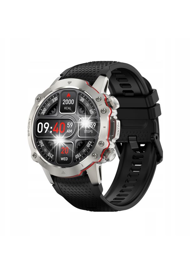KIANO - Smartwatch Kiano Smartwatch Kiano Watch Sport AMOLED Wodoodporny 1.51 300mAh srebrny. Rodzaj zegarka: smartwatch. Kolor: srebrny. Styl: sportowy