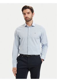 TOMMY HILFIGER - Tommy Hilfiger Koszula Gingham MW0MW42931 Niebieski jasny Regular Fit. Kolor: niebieski. Materiał: bawełna #1