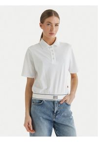 JOOP! Jeans Polo Talena 10100104 30100660 Biały Modern Fit. Typ kołnierza: polo. Kolor: biały. Materiał: bawełna #1