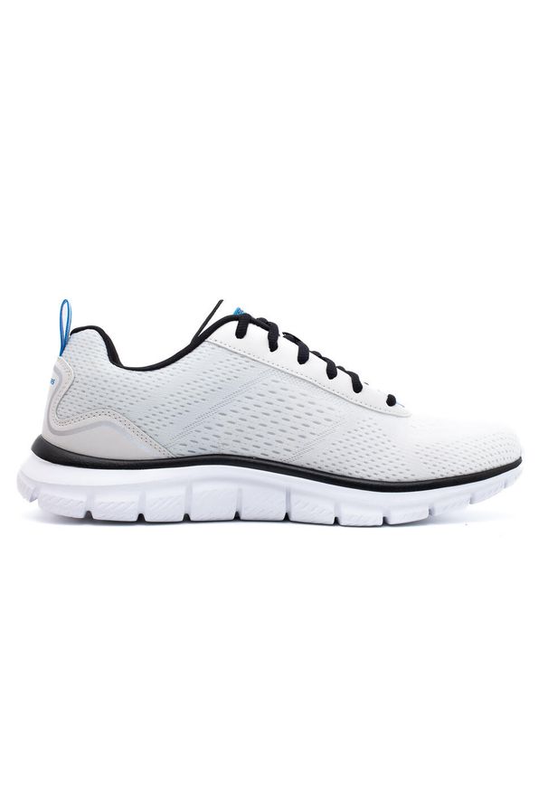 skechers - Buty do chodzenia męskie Skechers Track-ripkent. Zapięcie: sznurówki. Kolor: biały. Materiał: guma, syntetyk, tkanina, materiał. Szerokość cholewki: normalna. Sport: turystyka piesza