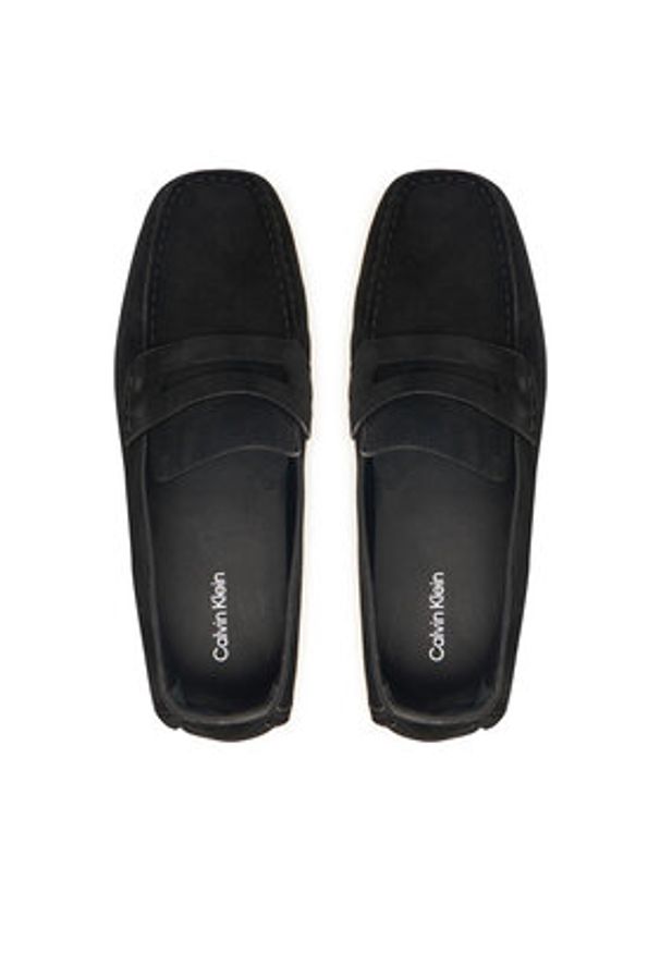 Calvin Klein Mokasyny Square Driver Suede HW0HW02844 Czarny. Kolor: czarny. Materiał: skóra, zamsz
