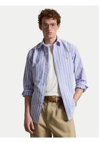 Polo Ralph Lauren Koszula 710928918002 Niebieski jasny Custom Fit. Typ kołnierza: polo. Kolor: niebieski. Materiał: bawełna #1