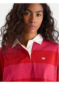 Mustang Polo Anna 1016773 Czerwony Relaxed Fit. Typ kołnierza: polo. Kolor: czerwony. Materiał: bawełna #5