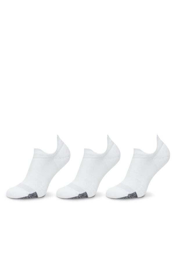 Under Armour Zestaw 3 par niskich skarpet unisex 1387052 Biały. Kolor: biały. Materiał: syntetyk