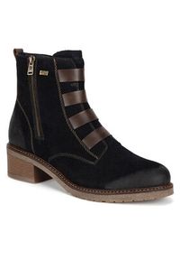 Remonte Trzewiki D1A76-03 Czarny. Kolor: czarny. Materiał: zamsz, skóra #3