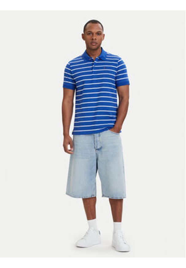 Tommy Jeans Polo DM0DM22708 Niebieski Regular Fit. Typ kołnierza: polo. Kolor: niebieski. Materiał: bawełna