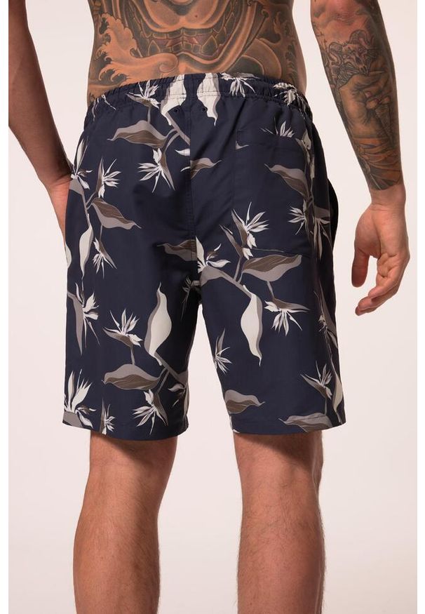 JAY-PI - Męskie Kąpielówki odzież plażowa nadruk na całej powierzchni do rozm. 8XL. Kolekcja: plus size. Kolor: niebieski. Materiał: poliester, materiał. Wzór: nadruk