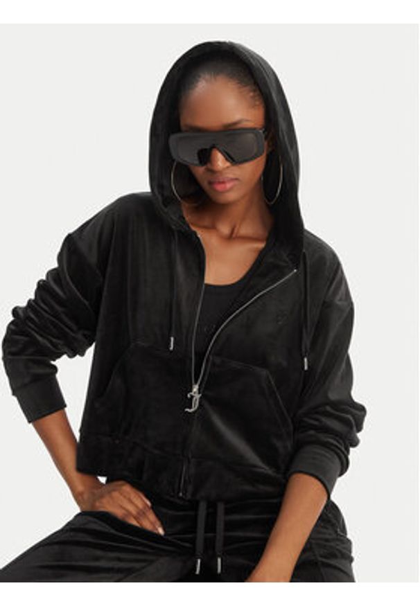 Juicy Couture Bluza Iccle JCWAS126304 Czarny Oversize. Kolor: czarny. Materiał: syntetyk