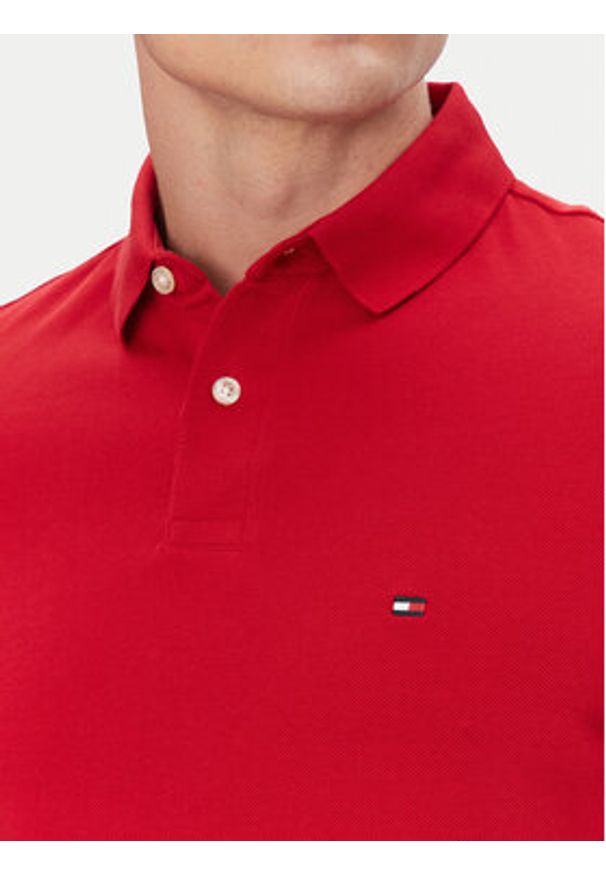 TOMMY HILFIGER - Tommy Hilfiger Polo 1985 MW0MW17770 Czerwony Regular Fit. Typ kołnierza: polo. Kolor: czerwony. Materiał: bawełna