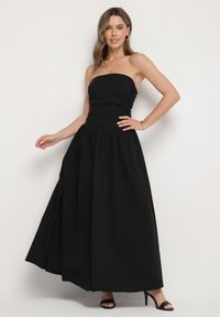 Born2be - Czarna Sukienka z Bawełny Typu Bodycon Filarose. Okazja: na co dzień, na randkę, na imprezę. Kolor: czarny. Materiał: bawełna. Typ sukienki: bodycon. Styl: klasyczny, casual, elegancki #1