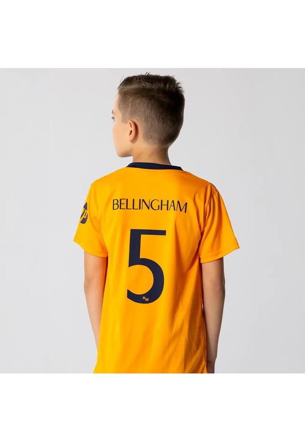 Real Madrid - Koszulka Wyjazdowa Real Madryt Dzieci Bellingham - Jude Bellingham. Kolor: pomarańczowy. Sport: piłka nożna