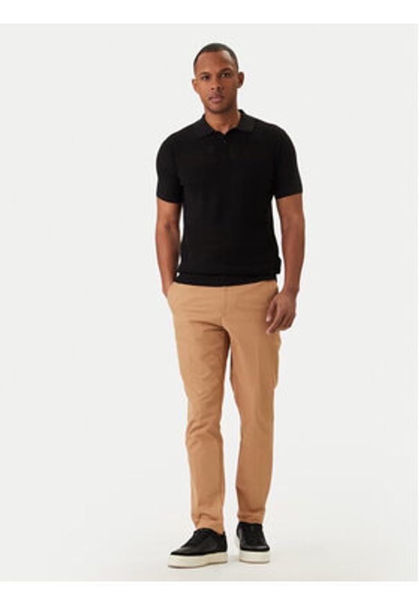 Karl Lagerfeld - KARL LAGERFELD Polo 655009 562301 Czarny Regular Fit. Typ kołnierza: polo. Kolor: czarny. Materiał: bawełna