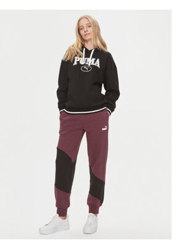 Puma Spodnie dresowe Puma Power Cat 673978 Bordowy Regular Fit. Kolor: czerwony. Materiał: bawełna, syntetyk