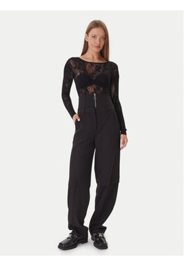 Patrizia Pepe Body 2M4484/J344-K103 Czarny Slim Fit. Kolor: czarny. Materiał: syntetyk