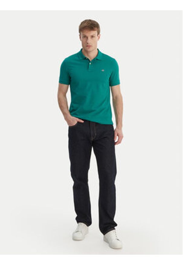 GANT - Gant Polo Shield 2220 Zielony. Typ kołnierza: polo. Kolor: zielony. Materiał: bawełna