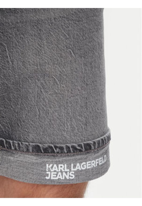 Karl Lagerfeld Jeans Szorty jeansowe A2M10082 Szary Slim Fit. Kolor: szary. Materiał: bawełna