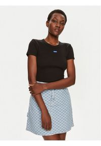 Hugo T-Shirt Easy 50523924 Czarny Slim Fit. Kolor: czarny. Materiał: bawełna #1