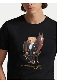 Polo Ralph Lauren T-Shirt 710P08093002 Czarny Custom Slim Fit. Typ kołnierza: polo. Kolor: czarny. Materiał: bawełna #3