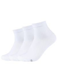 skechers - Skarpetki sportowe męskie 3PPK Basic Quarter Socks. Kolor: biały. Materiał: elastan, poliamid, bawełna